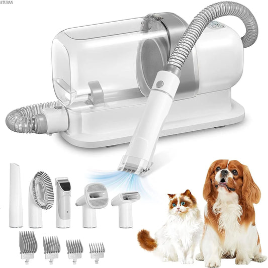 ATUBAN Pet Grooming Vacuum & Dog Grooming Kit with 2.3L Capacity Larger Pet Hair Dust Cup Dog Brush for Pet Hair Vacuum Cleaner