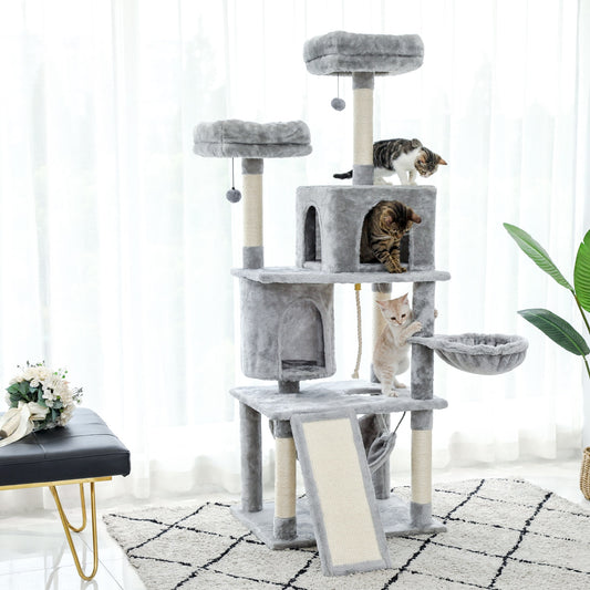 Cat Furniture Scratching Post-Tree House  Kitten Toys 2 Colors Cat Condos