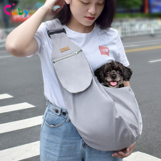 CUBY New Pet Carrier Hand Free Sling Padded Strap Tote Bag Breathable Portable Dog bags adjustable pet sling travel carrier